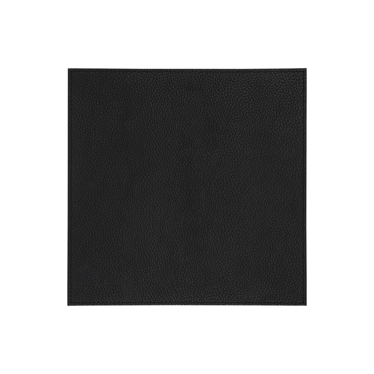 Black Grey Reversable Faux Leather Placemats - Set Of 4