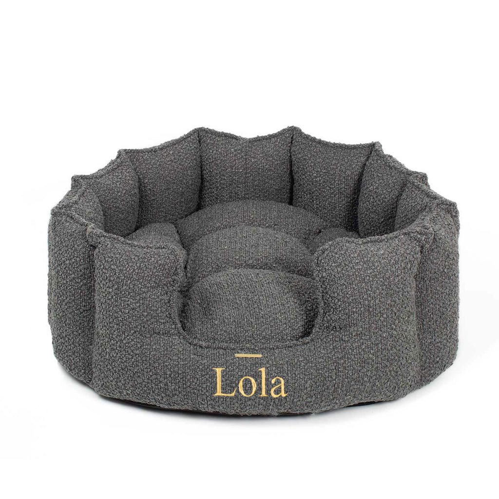 High Wall Bed For Dogs in Boucl