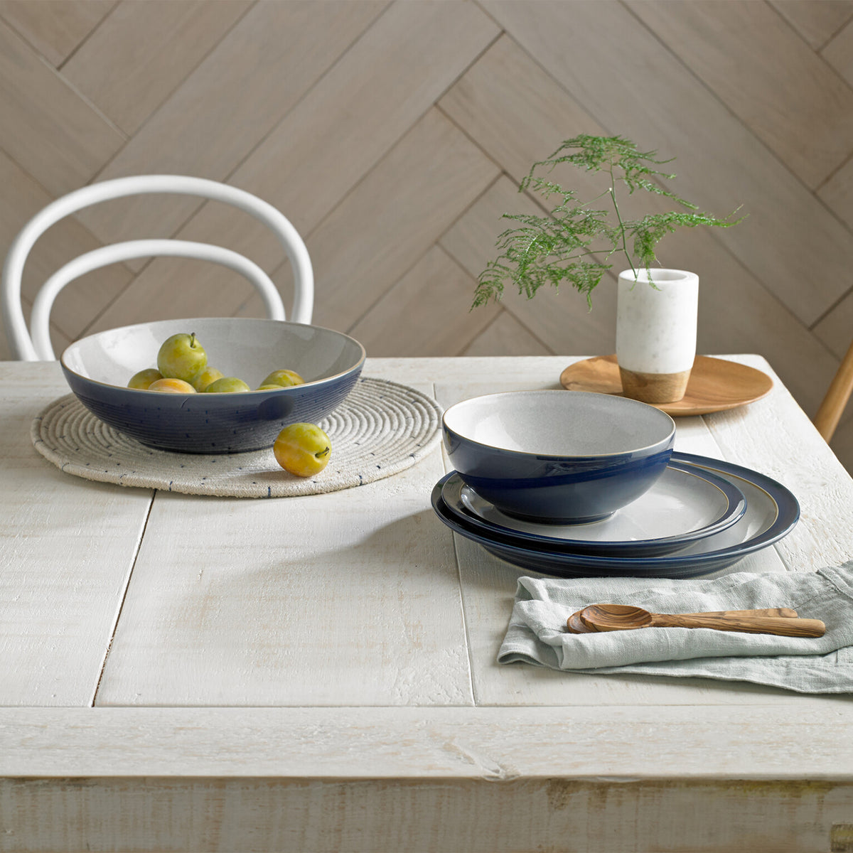 Elements Dark Blue 12 Piece Dinner Set