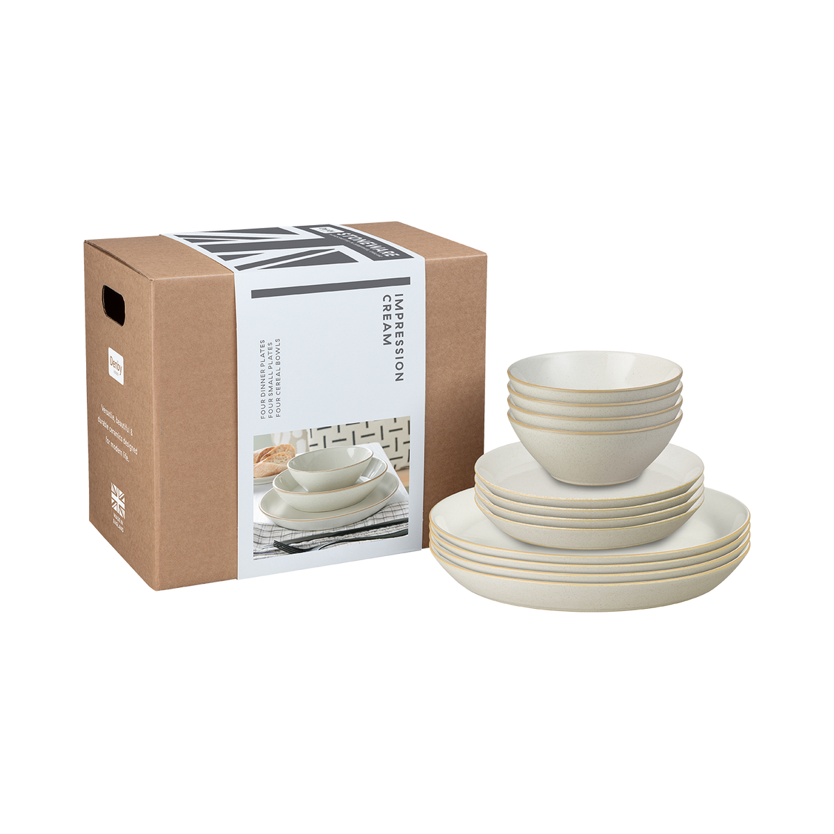 Impression Cream 12 Piece Dinner Set