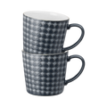 Impression Charcoal Blue Diamond Mugs - Set Of 2