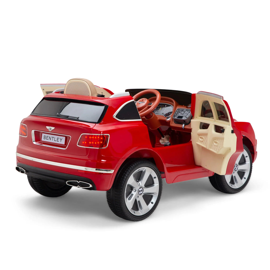 12V Licensed Bentley Bentayga Kids Ride On 1 Seater Car Rubber Tires Leather Seat With RC