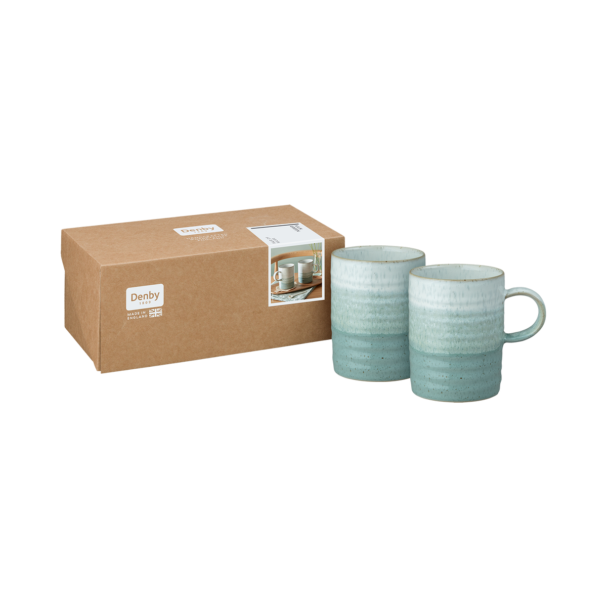 Kiln Green Mugs - Set Of 2