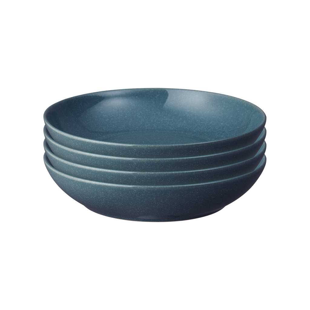 Elements Jade Dark Green Pasta Bowls - Set Of 4