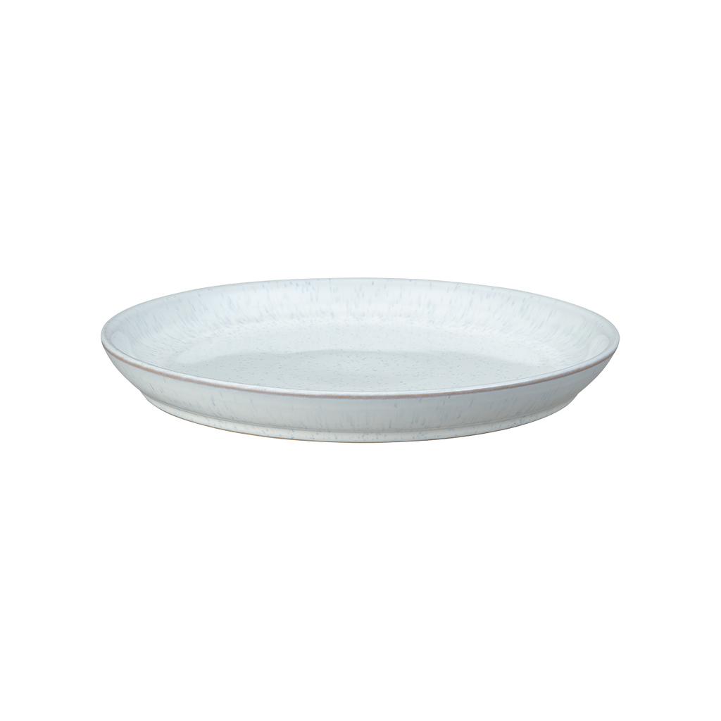 White Speckle Coupe Dinner Plate
