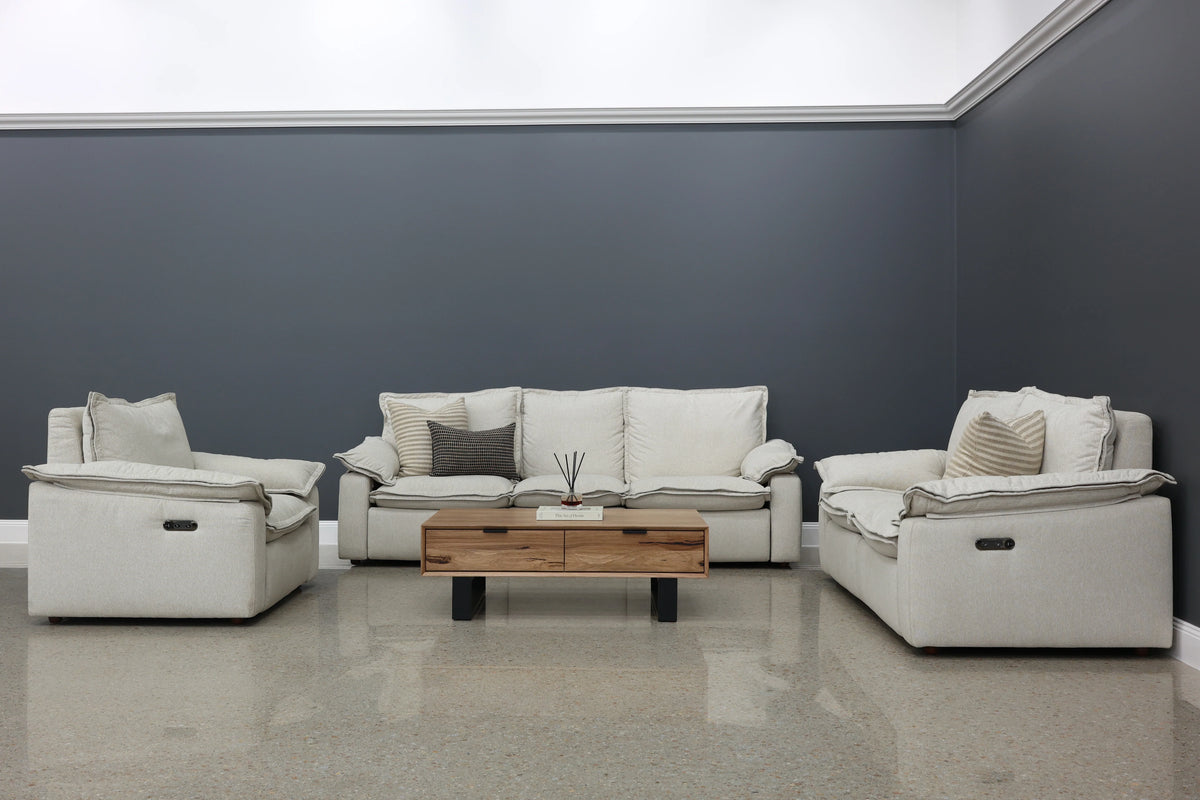 Portland Electric Reclining 3 Seater Shell (Water Repellent Fabric)