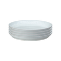 White Speckle Coupe Dinner Plates - Set Of 4