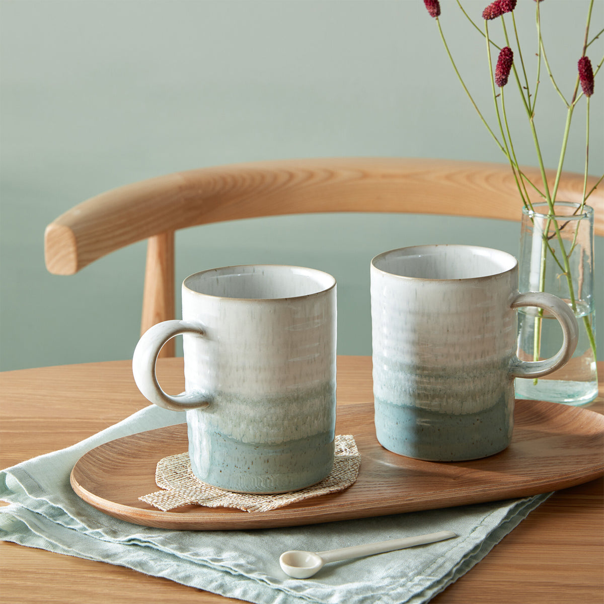 Kiln Green Mugs - Set Of 2