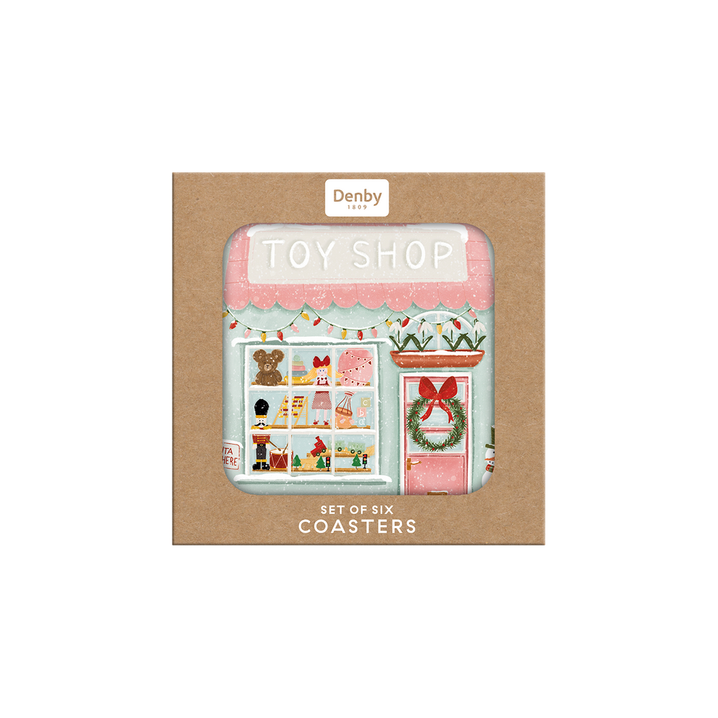 Christmas Village Coasters - Set Of 6