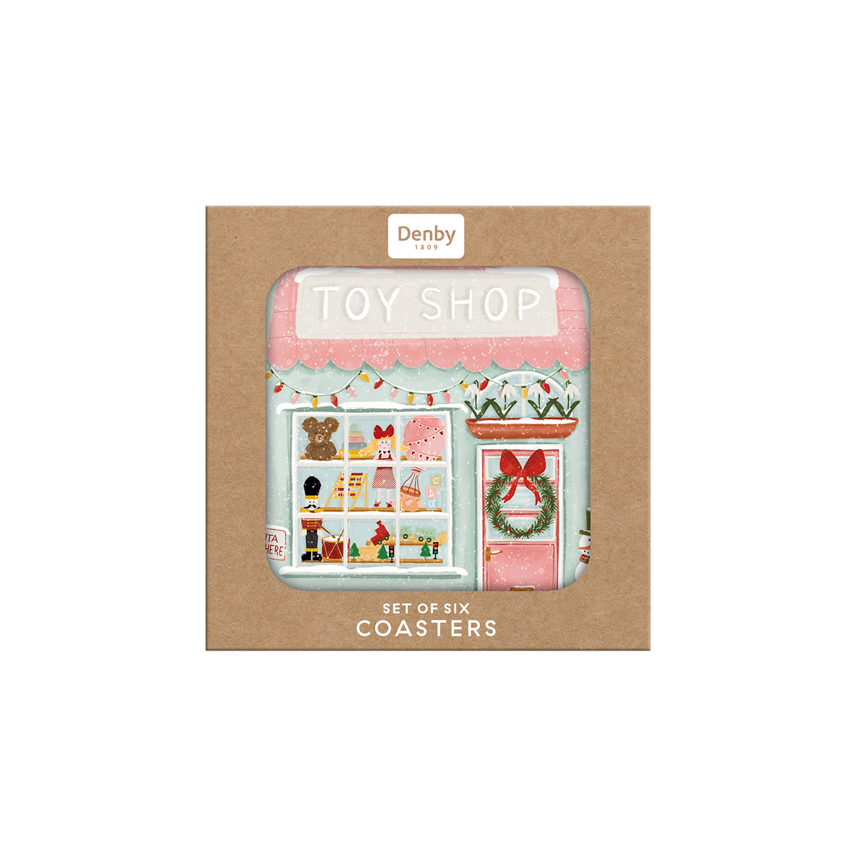 Christmas Village Coasters - Set Of 6