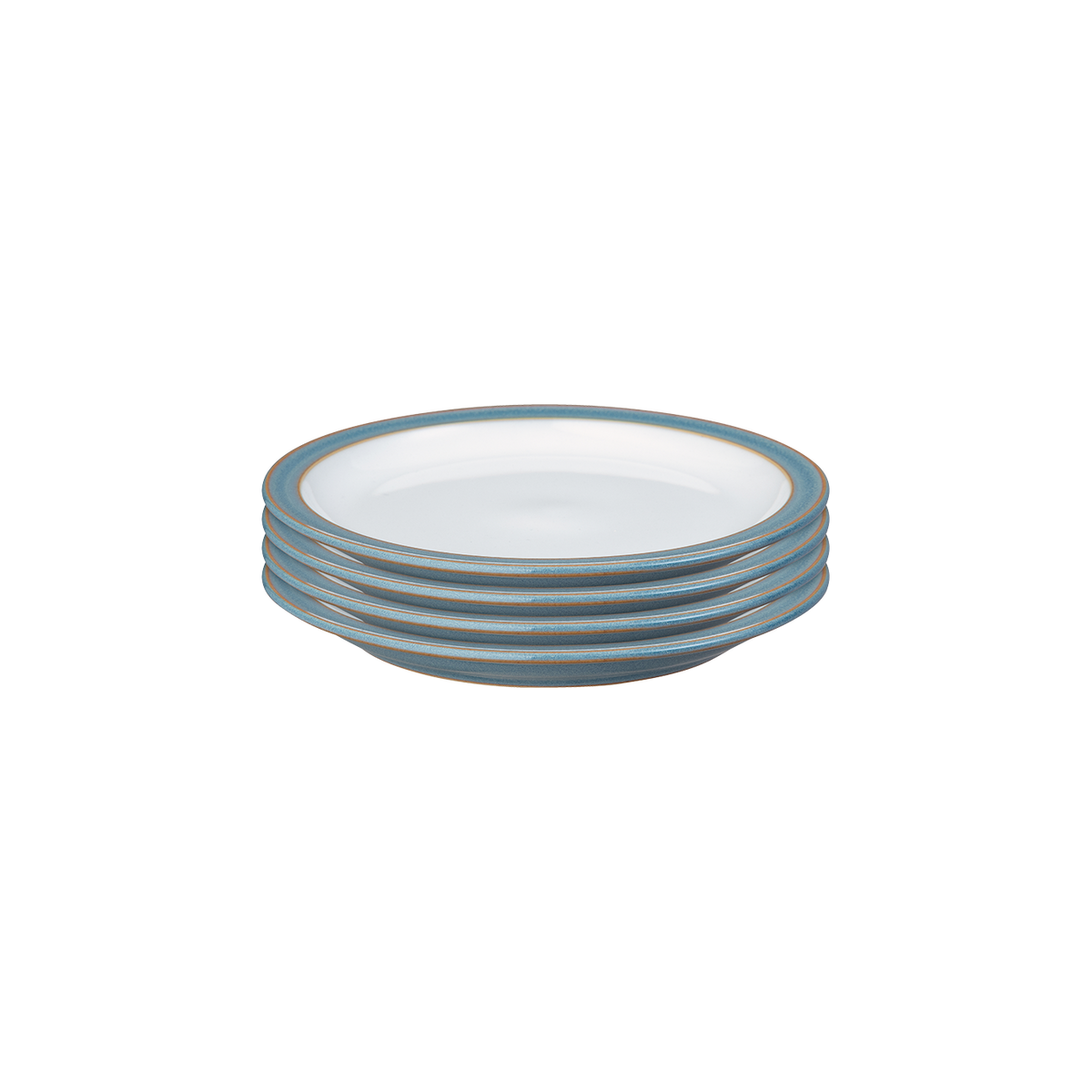 Azure Rimmed Small Plates - Set Of 4