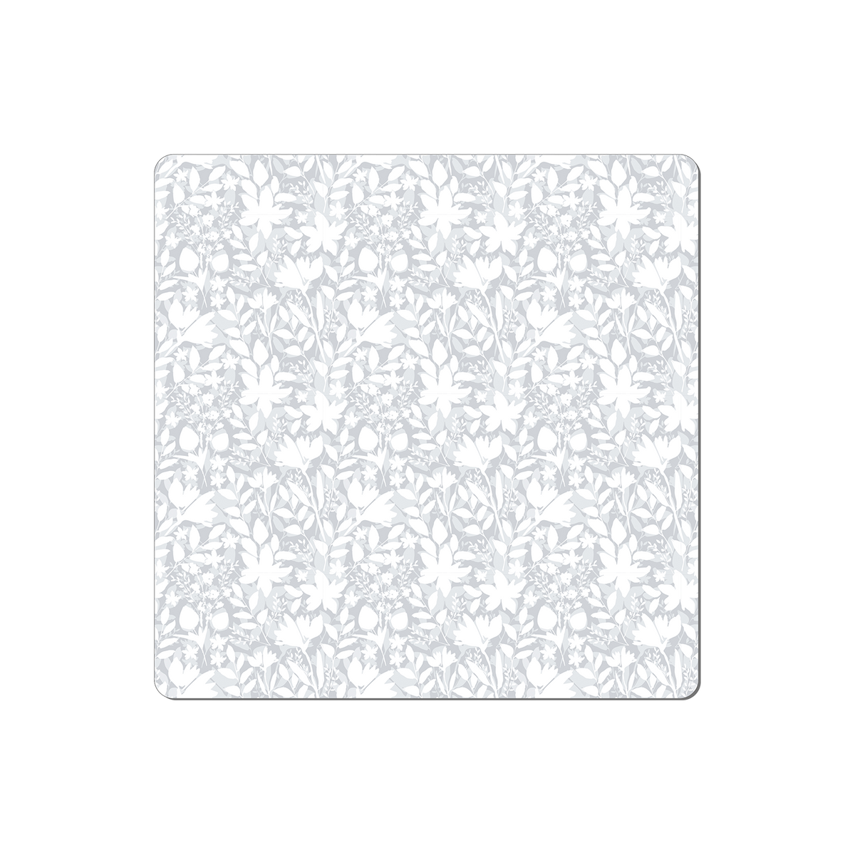 Grey Floral Placemats - Set Of 6