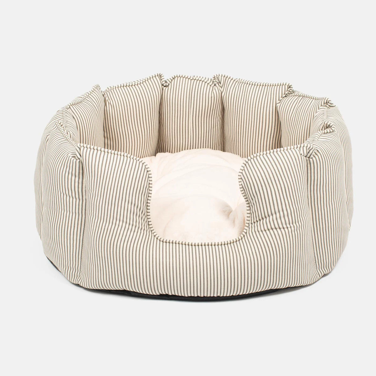High Wall Bed For Dogs in Spots & Stripes