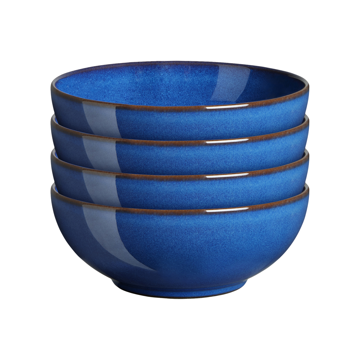 Imperial Blue Coupe Cereal Bowls - Set Of 4