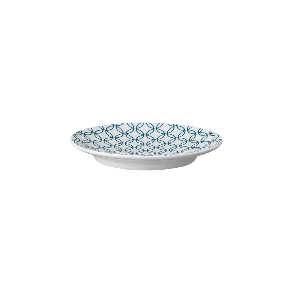 Modern Deco Small Plate Blue Accent