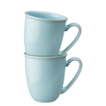 Heritage Cloud Aqua Set Of 2 Coffee Beaker/Mugs