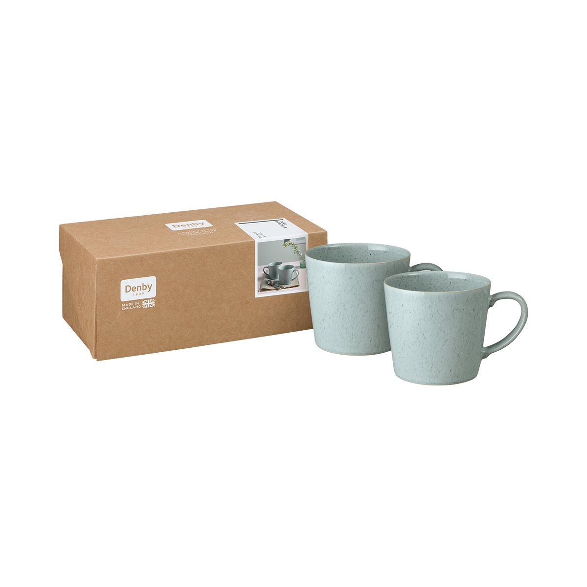 Teal Speckle Mugs - Set Of 2