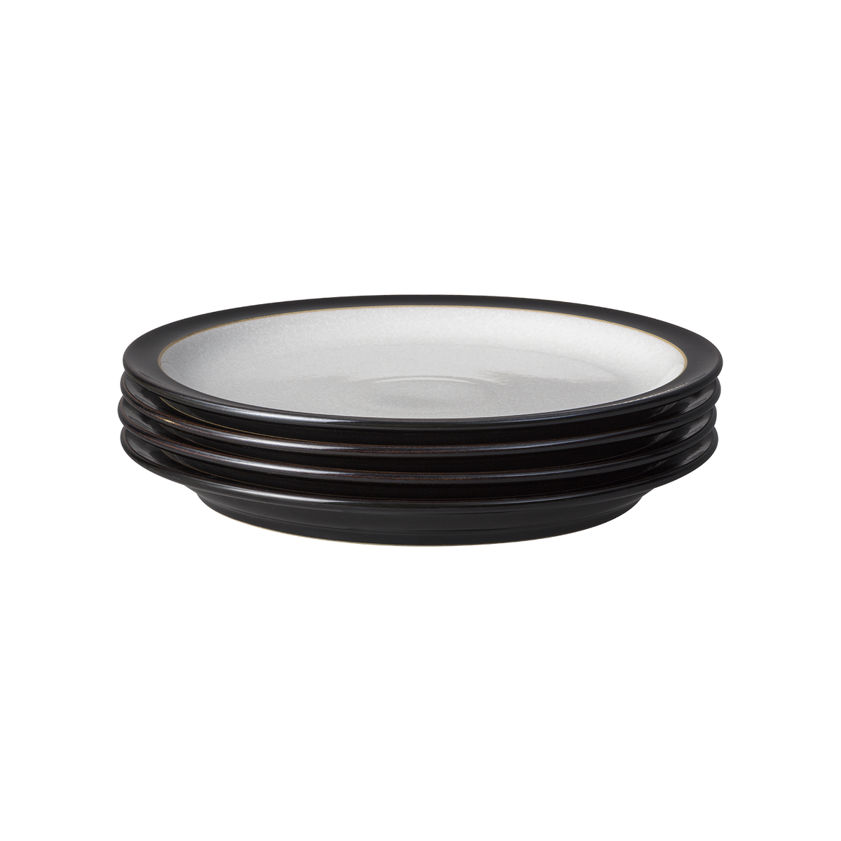 Elements Black 4 Piece Dinner Plate Set