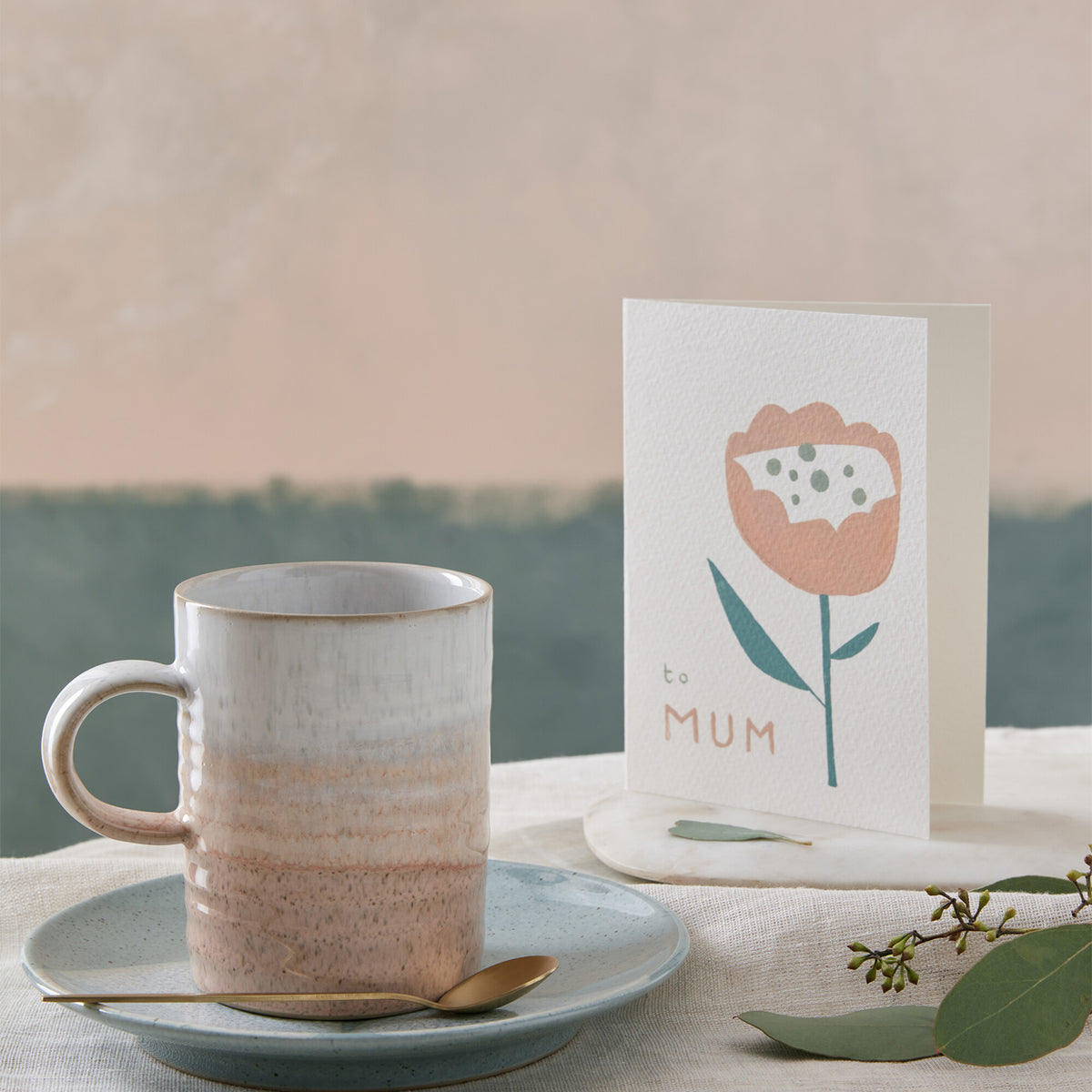 Kiln Coral Ridged Mug