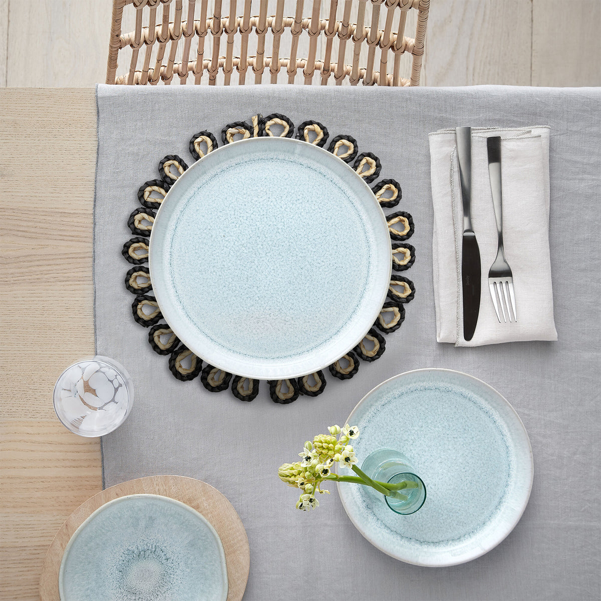 Denby Natural And Black Cornhusk Set Of 2 Placemats