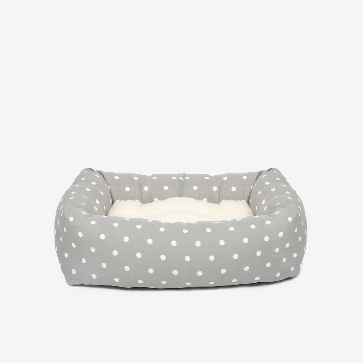 Cozy & Calming Puppy Cage Bed in Spots & Stripes