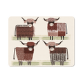 Denby Highland Cow Set Of 6 Placemats