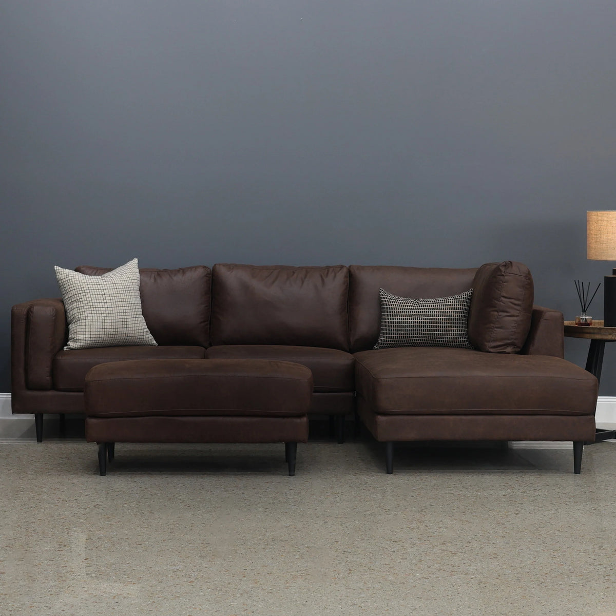 Canberra Sofa Chaise Highland Chestnut