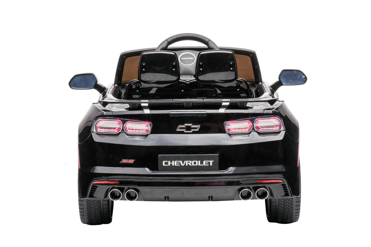 12V Chevrolet Camaro 2SS Kids Ride On One Seater Electric Car with Leather Seat, Rubber Tires and RC