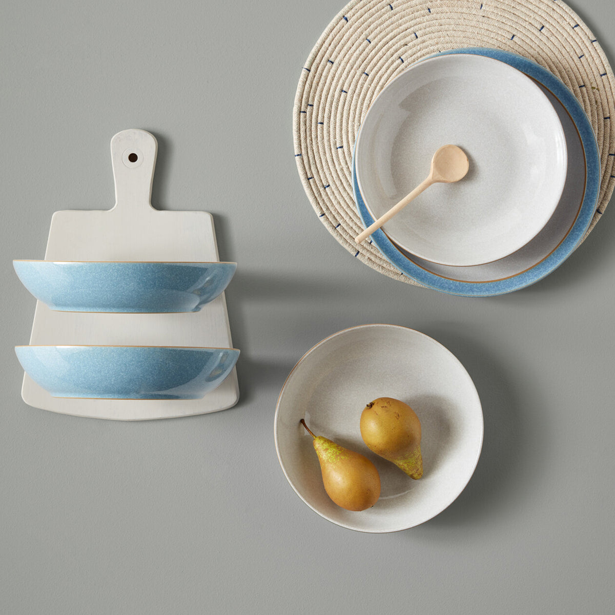 Elements Blue Pasta Bowls - Set Of 4