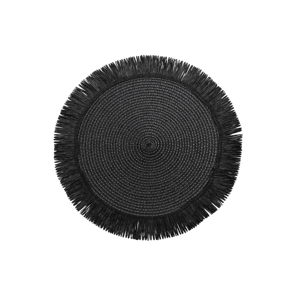 Denby Black Natural Round Set Of 4 Placemats