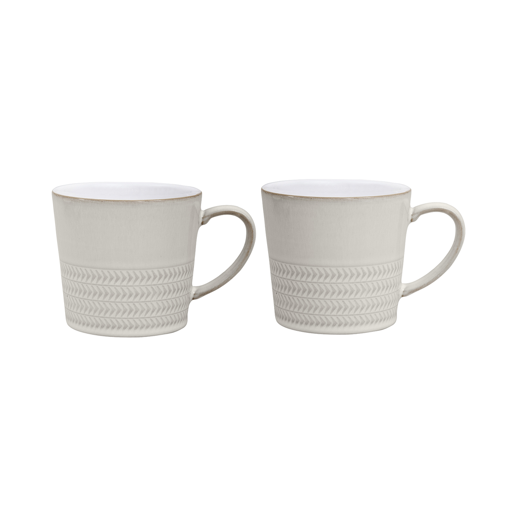 Natural Canvas 2 Textured Mugs Set
