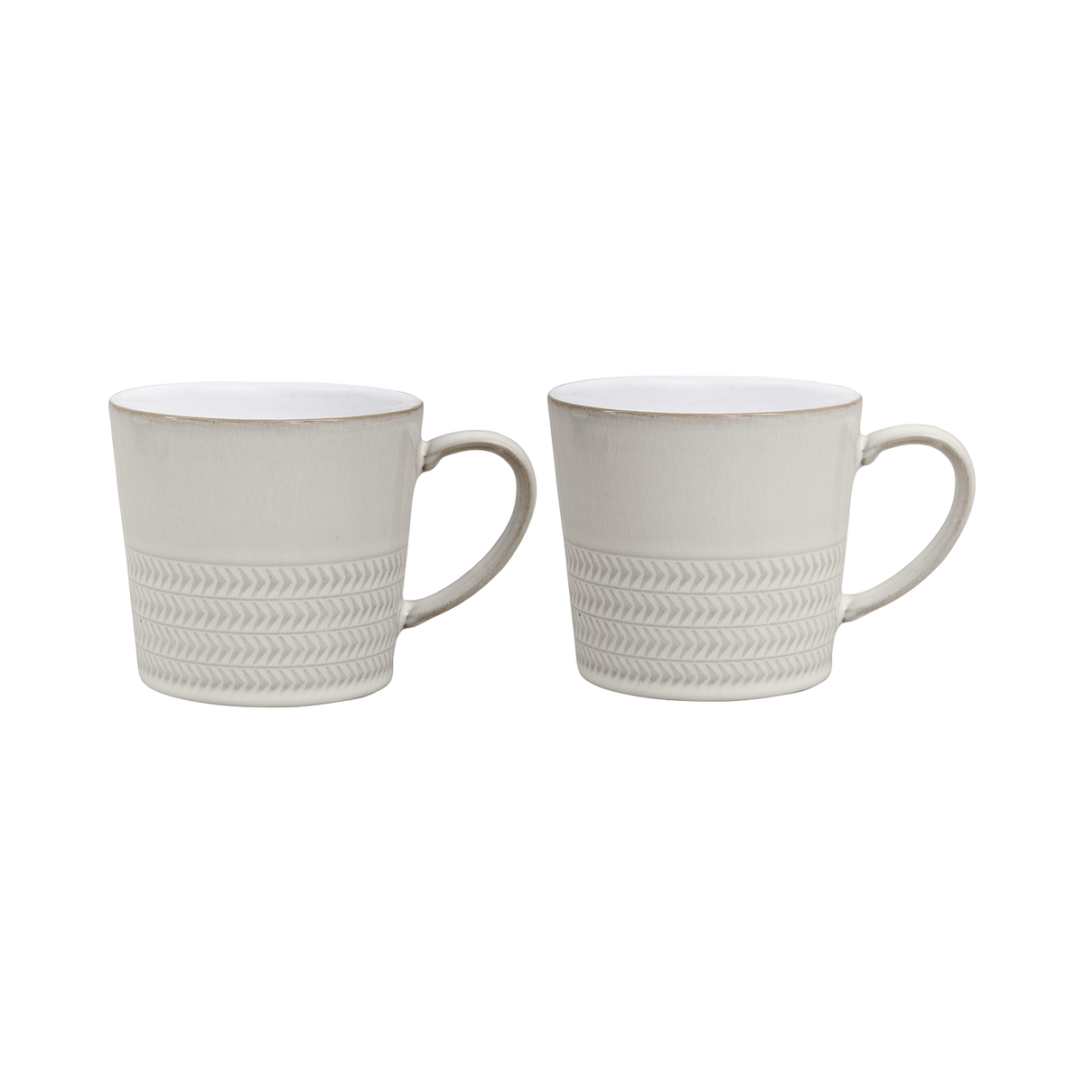 Natural Canvas 2 Textured Mugs Set