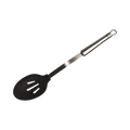 Black Silicone Head Slotted Spoon