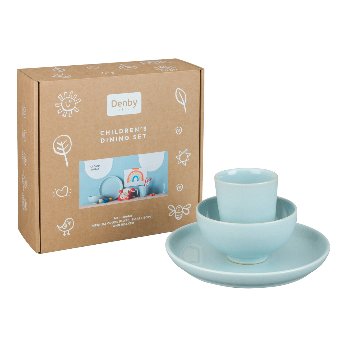 Heritage Cloud Aqua Children'S Dining Set