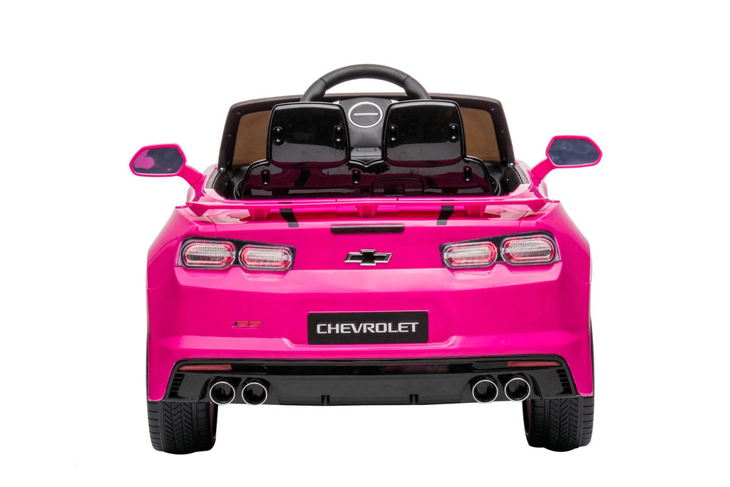 12V Chevrolet Camaro 2SS Kids Ride On One Seater Electric Car with Leather Seat, Rubber Tires and RC