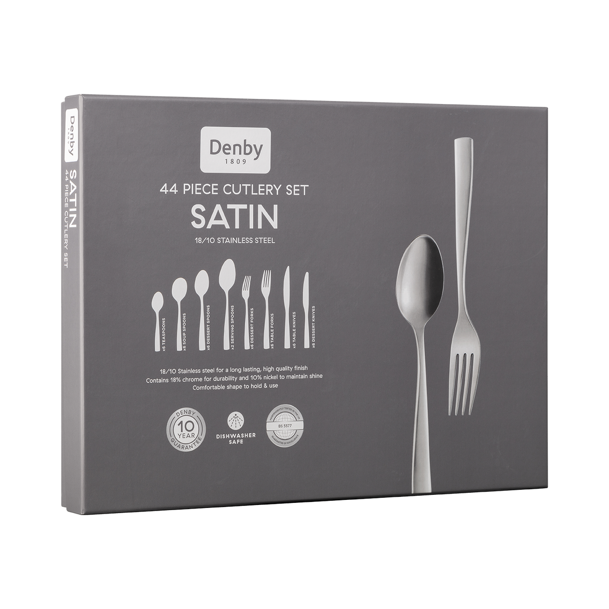 Satin 44 Piece Cutlery Set