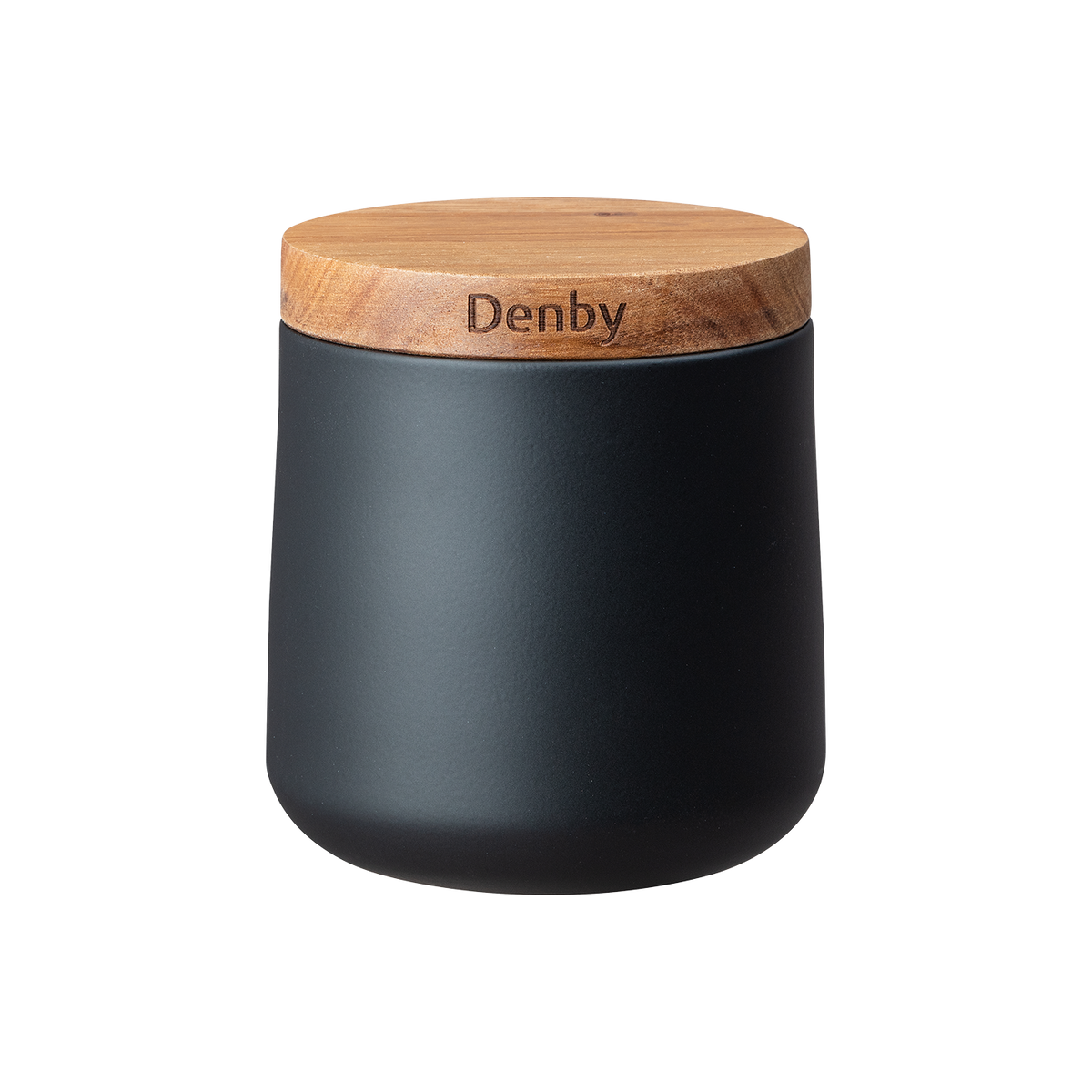 Denby Set Of 3 Black Storage Canisters