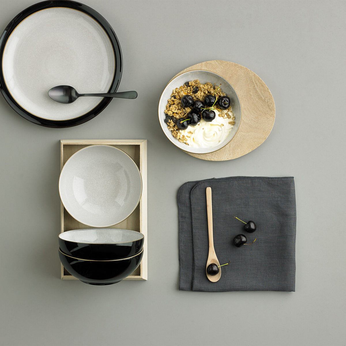 Elements Black 12 Piece Dinner Set