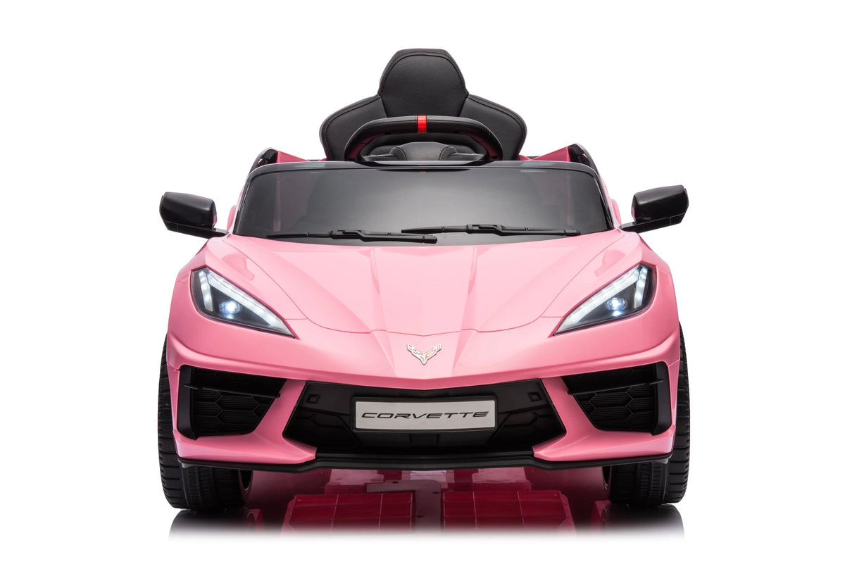 12V Chevrolet Corvette C8 Kids Ride On One Seater Electric Car with RC