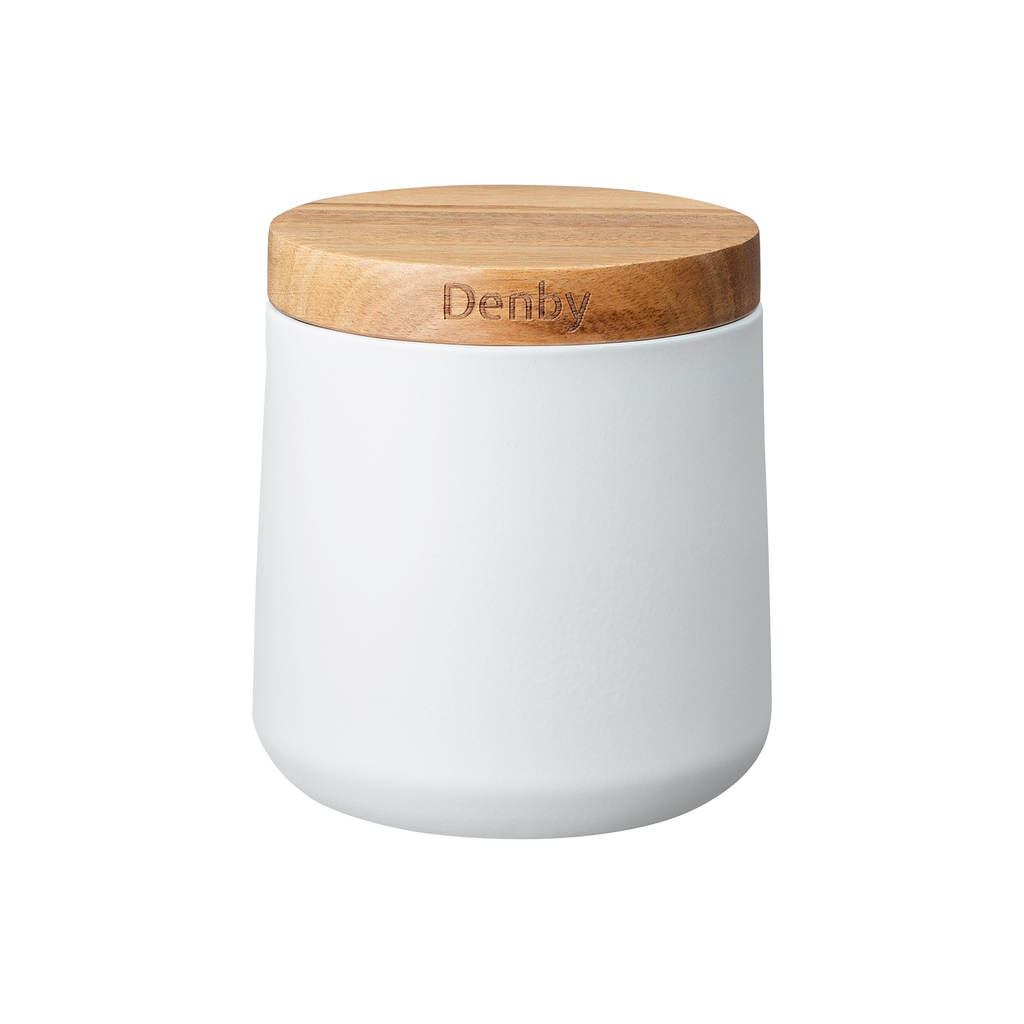 Denby Set Of 3 White Storage Canisters