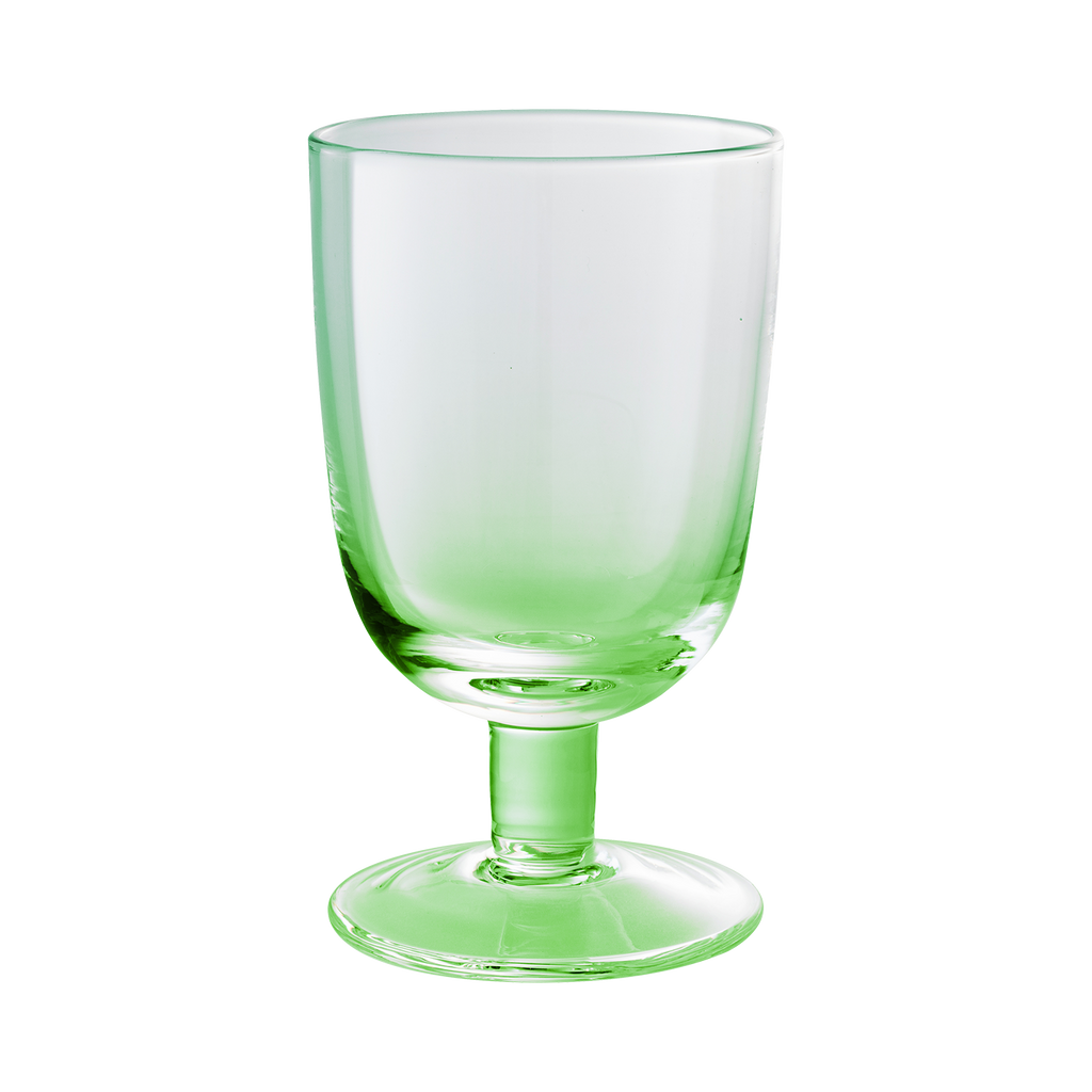 Casual Glass Green Goblets - Set Of 2