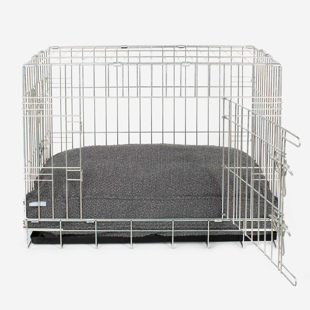 Dog Cushion in Granite Boucl