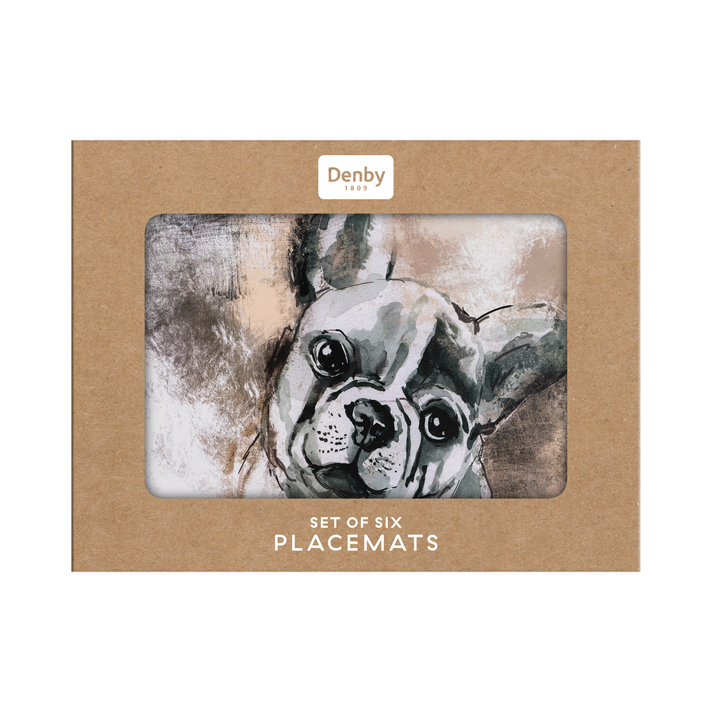 French Bull Dog Placemats Pack Of 6