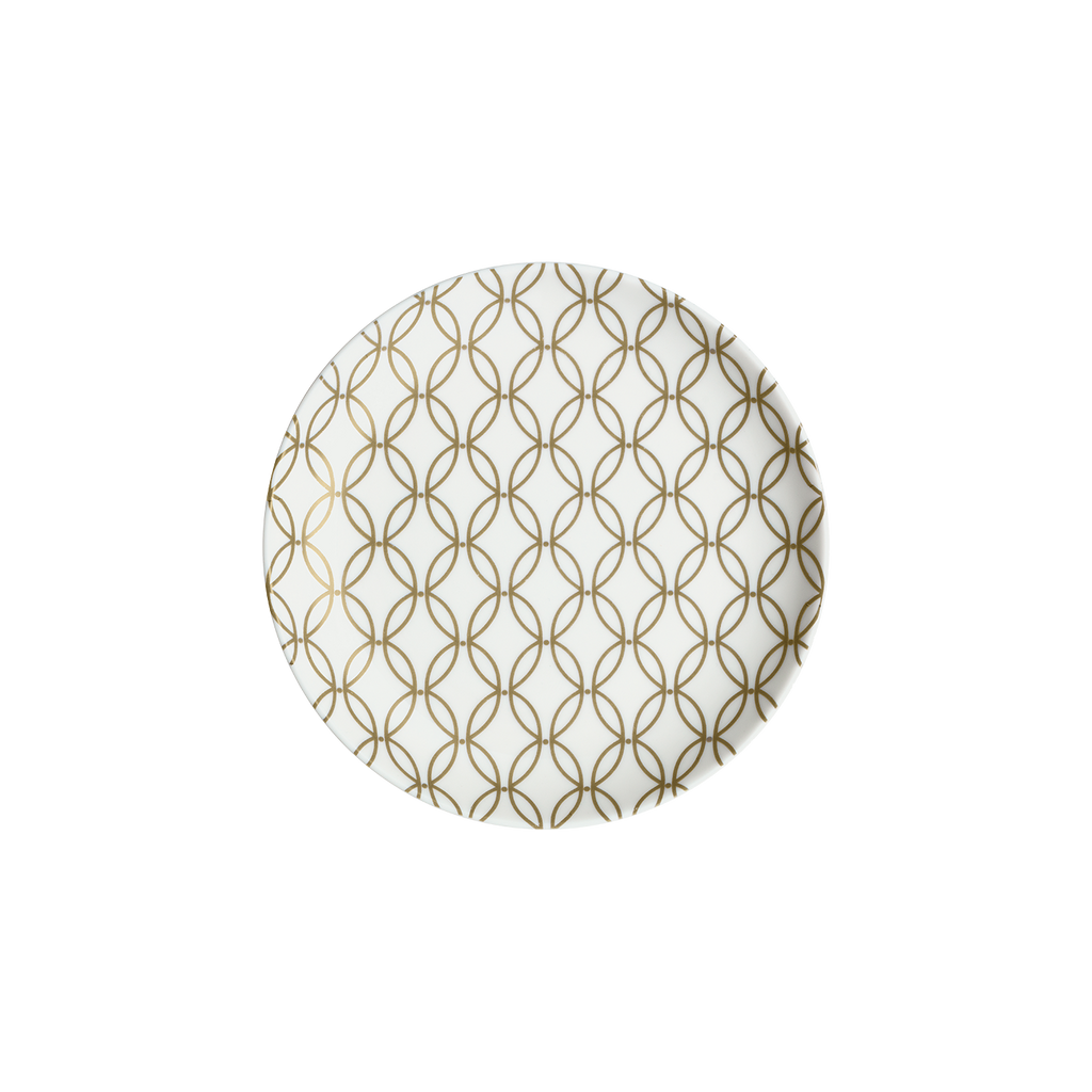 Modern Deco Small Plate Gold Accent