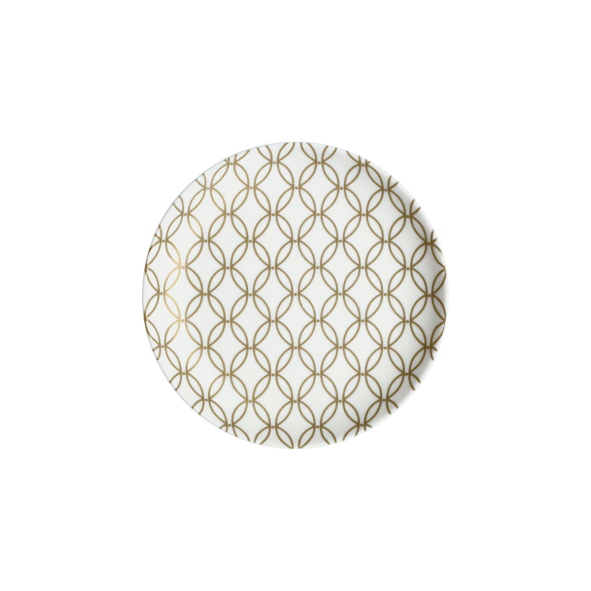Modern Deco Small Plate Gold Accent