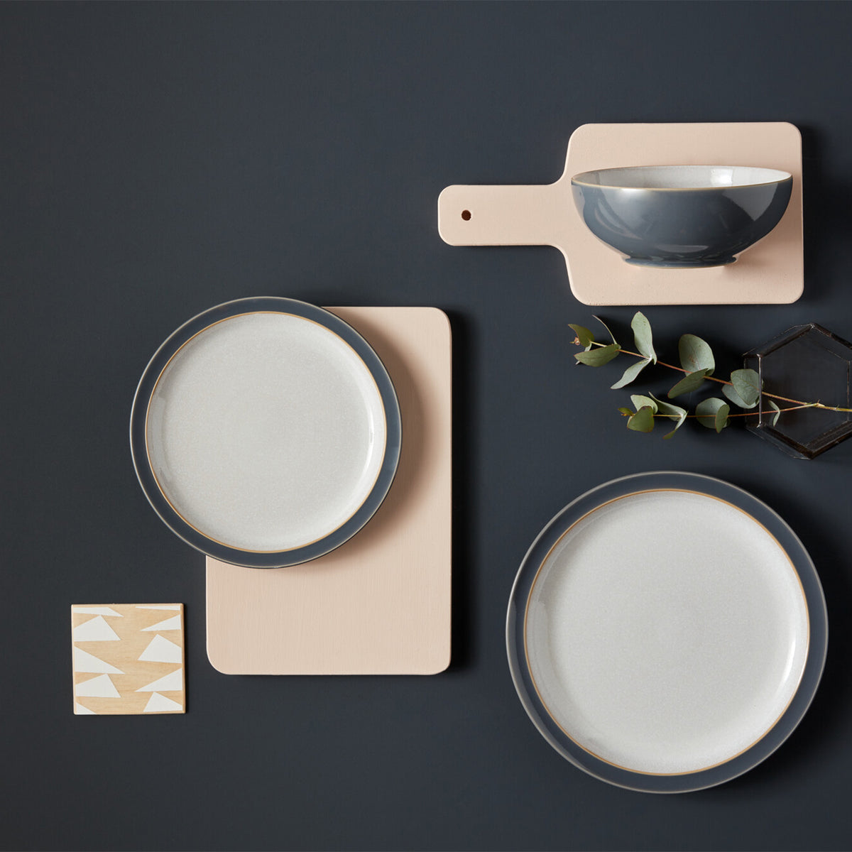 Elements Fossil Grey 12 Piece Dinner Set