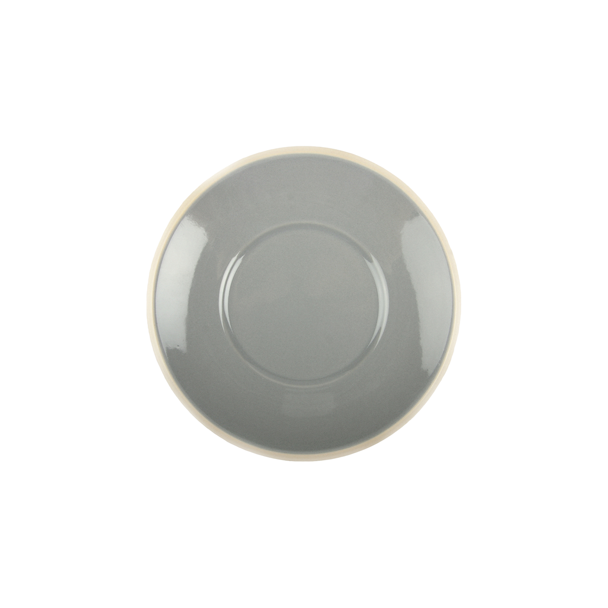Intro Edge Grey On Black Tea Saucer
