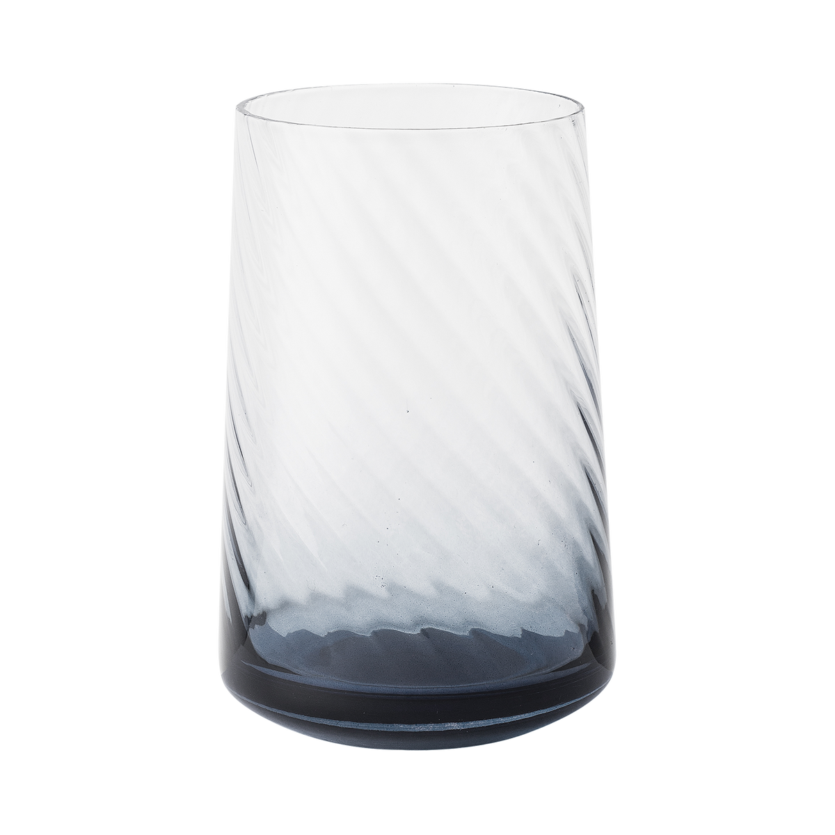 Contemporary Fluted Blue Large Tumblers - Set Of 2