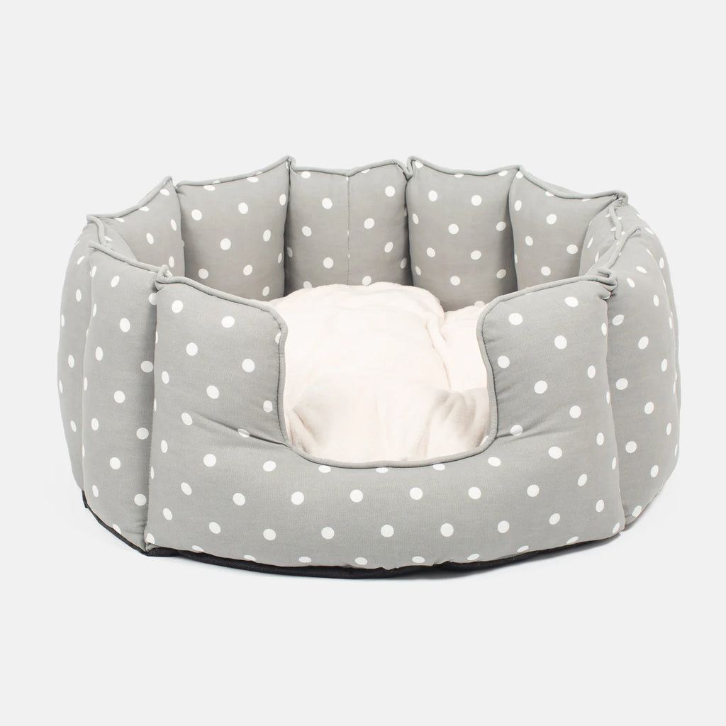 High Wall Bed For Dogs in Spots & Stripes