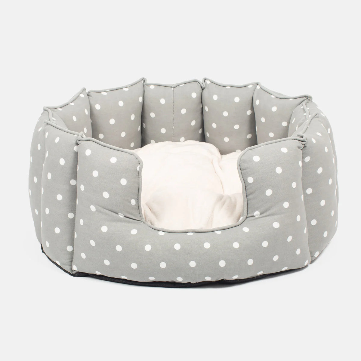 High Wall Bed For Dogs in Spots & Stripes